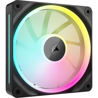 Corsair iCUE Link LX120 RGB 120 mm PWM Ventilateur Paquet Unique – Double Boucles Lumineuses – Requiert Le iCUE Link System Hub (Vendu Séparément) – Technologie AirGuide – Noir - Publicité Corsair iCUE Link LX120 RGB 120 mm PWM Ventilateur Paquet Unique – Double Boucles Lumineuses – Requiert Le iCUE Link System Hub (Vendu Séparément) – Technologie AirGuide – Noir - Publicité