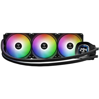 GAMDIAS AURA GL DIGITAL Refroidisseur de processeur liquide AIO 360 mm, écran en temps réel de 5,3 cm, personnalisable via logiciel, 2 ventilateurs ARGB de 120 mm, prend en charge la synchronisation - Publicité GAMDIAS AURA GL DIGITAL Refroidisseur de processeur liquide AIO 360 mm, écran en temps réel de 5,3 cm, personnalisable via logiciel, 2 ventilateurs ARGB de 120 mm, prend en charge la synchronisation - Publicité