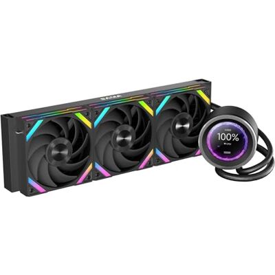 SAMA Q60 refroidisseur tout-en-un à eau 360 mm avec écran LCD 2,8 pouces, ventilateurs modulaires amovibles magnétiquement, lames LCP, supports bonus, 115X, 2011, 1200, 1700, 1851, AM4, AM5,noir - Publicité SAMA Q60 refroidisseur tout-en-un à eau 360 mm avec écran LCD 2,8 pouces, ventilateurs modulaires amovibles magnétiquement, lames LCP, supports bonus, 115X, 2011, 1200, 1700, 1851, AM4, AM5,noir - Publicité