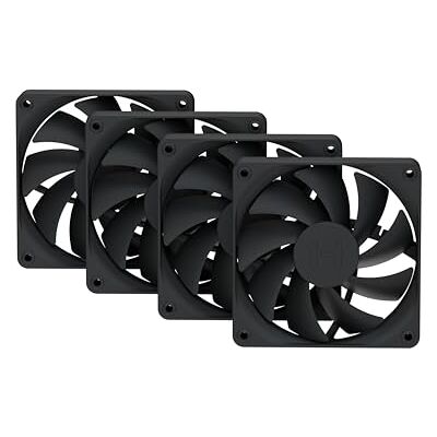 HYTE Flow FA12 Lot de 4 ventilateurs de boîtier PC de 120 mm, haute performance, faible bruit, 1500 tr/min, PWM à 4 broches, roulement dynamique fluide, noir - Publicité HYTE Flow FA12 Lot de 4 ventilateurs de boîtier PC de 120 mm, haute performance, faible bruit, 1500 tr/min, PWM à 4 broches, roulement dynamique fluide, noir - Publicité