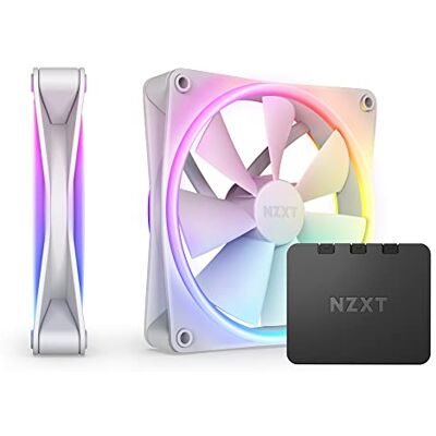 NZXT F140 RGB Duo Twin Pack Ventilateurs 2x 140mm RGB + Hub Blanc Deux ventilateurs RGB 140mm double face avec contrôleur. 20 LED adressables chacun, perfs équilibrées, RGB synchronisé CAM. Publicité NZXT F140 RGB Duo Twin Pack Ventilateurs 2x 140mm RGB + Hub Blanc Deux ventilateurs RGB 140mm double face avec contrôleur. 20 LED adressables chacun, perfs équilibrées, RGB synchronisé CAM. Publicité