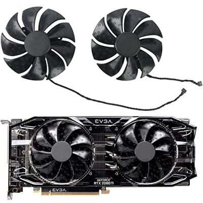 Coolerage Ventilateur de refroidissement pour carte graphique EVGA RTX 2060 2070 2080Ti 12 V 0,55 A 4 broches PLA09215S12H RTX2080Ti 85 mm DC 12 V 0,55 A 4 broches (ventilateur – AB) - Publicité Coolerage Ventilateur de refroidissement pour carte graphique EVGA RTX 2060 2070 2080Ti 12 V 0,55 A 4 broches PLA09215S12H RTX2080Ti 85 mm DC 12 V 0,55 A 4 broches (ventilateur – AB) - Publicité