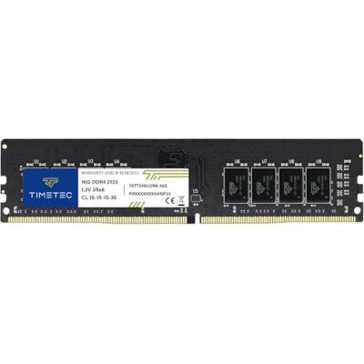 Timetec Barrette de mémoire RAM DDR4 2133 MHz PC4-2133P PC4-17000 UDIMM 288 broches 1,2 V CL15 Non-ECC Unbuffered DIMM - Publicité Timetec Barrette de mémoire RAM DDR4 2133 MHz PC4-2133P PC4-17000 UDIMM 288 broches 1,2 V CL15 Non-ECC Unbuffered DIMM - Publicité