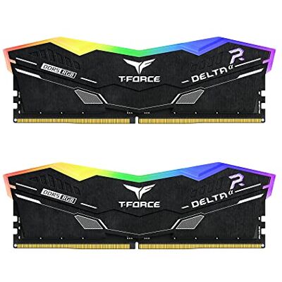 TEAMGROUP T-Force Delta Alpha RGB DDR5 32 Go Kit (2 x 16 Go) 5600 MHz (PC5-44800) CL40 Module de mémoire RAM optimisée AMD (Noir) – FF7D532G5600HC40BDC01 - Publicité TEAMGROUP T-Force Delta Alpha RGB DDR5 32 Go Kit (2 x 16 Go) 5600 MHz (PC5-44800) CL40 Module de mémoire RAM optimisée AMD (Noir) – FF7D532G5600HC40BDC01 - Publicité