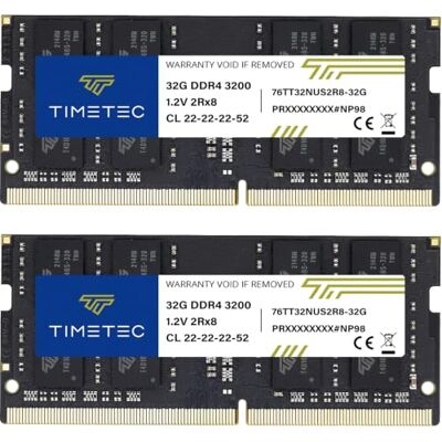 Timetec Extreme Performance Hynix IC Kit de 64 Go (2 x 32 Go) DDR4 3200 MHz PC4-25600 CL22 1,2 V sans Tampon Non ECC Double Rang 2R8 pour Jeu Compatible avec AMD et Intel Desktop RAM (2 x 32 Go Kit) - Publicité Timetec Extreme Performance Hynix IC Kit de 64 Go (2 x 32 Go) DDR4 3200 MHz PC4-25600 CL22 1,2 V sans Tampon Non ECC Double Rang 2R8 pour Jeu Compatible avec AMD et Intel Desktop RAM (2 x 32 Go Kit) - Publicité