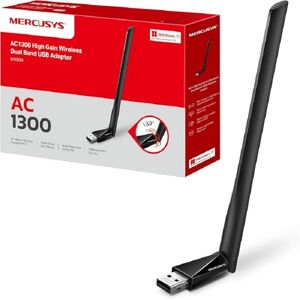 MERCUSYS MA30H TP-Link Clé WiFi Puissante AC1300Mbps, Adaptateur USB WiFi, Antennes à Gain Elevé, Dongle WiFi, Bi-Bande, MU-MIMO, Brancher et Utiliser, Compatible avec Windows 11/10/8.1/7 - Publicité MERCUSYS MA30H TP-Link Clé WiFi Puissante AC1300Mbps, Adaptateur USB WiFi, Antennes à Gain Elevé, Dongle WiFi, Bi-Bande, MU-MIMO, Brancher et Utiliser, Compatible avec Windows 11/10/8.1/7 - Publicité