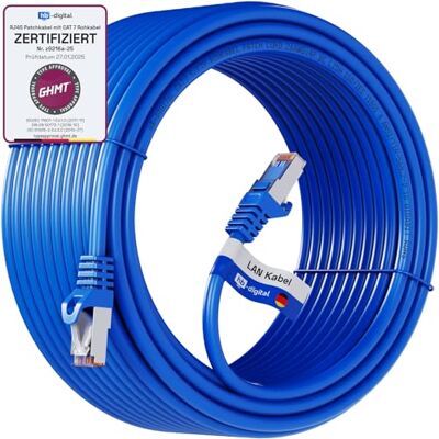 HB-DIGITAL 15 m Câble Ethernet LAN CAT 7 S/FTP PiMF LSZH AWG26 Câble Réseau avec Connecteurs RJ45 CAT 6A 10 Gbits/s 600 MHz Idéal pour Panneau de Brassage Serveurs PC Laptop Smart TV DSL Bleu - Publicité HB-DIGITAL 15 m Câble Ethernet LAN CAT 7 S/FTP PiMF LSZH AWG26 Câble Réseau avec Connecteurs RJ45 CAT 6A 10 Gbits/s 600 MHz Idéal pour Panneau de Brassage Serveurs PC Laptop Smart TV DSL Bleu - Publicité