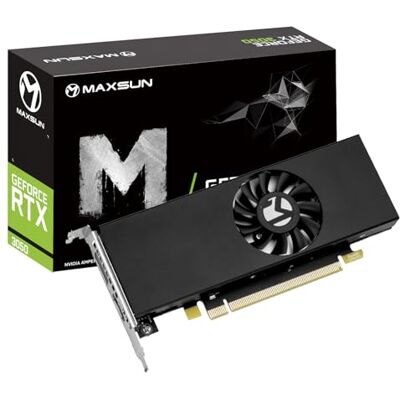maxsun Carte Graphique GeForce RTX 3050 6 Go GDDR6 pour PC de Jeu, Format Compact, Design Fin et Compact, PCI Express 4.0, HDMI 2.1, DisplayPort 1.4a Low Profile GPU - Publicité maxsun Carte Graphique GeForce RTX 3050 6 Go GDDR6 pour PC de Jeu, Format Compact, Design Fin et Compact, PCI Express 4.0, HDMI 2.1, DisplayPort 1.4a Low Profile GPU - Publicité