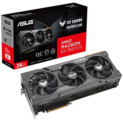 Asus TUF GAMING Radeon RX 7900 XTX OC Edition – Carte graphique gaming (24GB GDDR6X, PCIe 4.0, HDMI 2.1a, DisplayPort 2.1, ventilateurs axiaux) - Publicité Asus TUF GAMING Radeon RX 7900 XTX OC Edition – Carte graphique gaming (24GB GDDR6X, PCIe 4.0, HDMI 2.1a, DisplayPort 2.1, ventilateurs axiaux) - Publicité