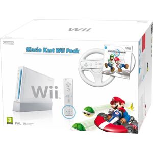 Nintendo Console Wii blanche + Mario Kart + Wii Remote Plus blanche + White Wii Wheel [import anglais] - Publicité