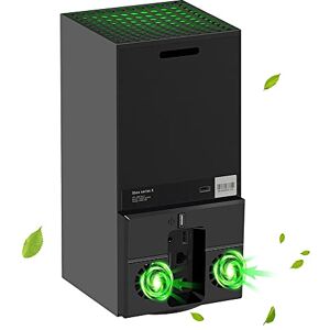 N//B Ventilateur de Refroidissement Compatible Pour Xbox Series X, Systèmes de Refroidissement de Console de Jeu de Refroidisseur Externe avec 2 Ventilateurs de Refroidissement et 1 Port USB