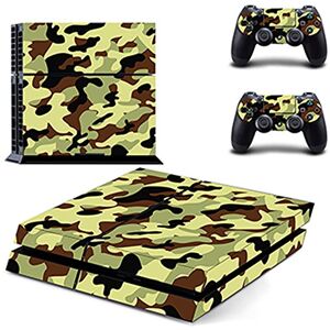 Wondder Autocollant de Peau de PS4, Autocollant Protecteur de Peau de Décalque de Vinyle pour la Console de PS4 + 2 Peaux de Contrôleur + 2 x Poignées de Pouce de Silicone (Couleur 4)