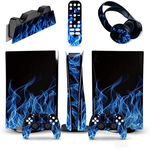 Guugoon Five in One Full Set Skins pour PS5 Console Controller Disc Edition, Vinyl Decal Stickers pour PS5 Console Disc Edition,1