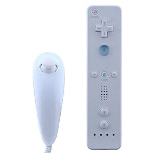 OSTENT Télécommande 2 en 1 intégrée à Motion Plus + Nunchuk pour Nintendo Wii Game Blanc - Publicité