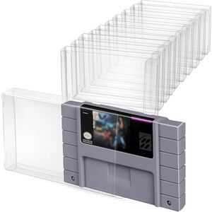 Mcbazel LOT 10 Housses de Protection Transparentes Boîte de Jeu pour Cartouches de Jeu Super Nintendo SNES (Pack de 10) - Publicité Mcbazel LOT 10 Housses de Protection Transparentes Boîte de Jeu pour Cartouches de Jeu Super Nintendo SNES (Pack de 10) - Publicité