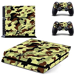 Wondder Autocollant de Peau de PS4, Autocollant Protecteur de Peau de Décalque de Vinyle pour la Console de PS4 + 2 Peaux de Contrôleur + 2 x Poignées de Pouce de Silicone (Couleur 4) - Publicité