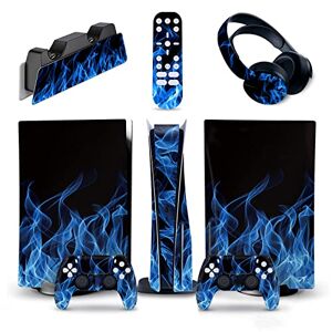 Guugoon Five in One Full Set Skins pour PS5 Console Controller Disc Edition, Vinyl Decal Stickers pour PS5 Console Disc Edition,1 - Publicité