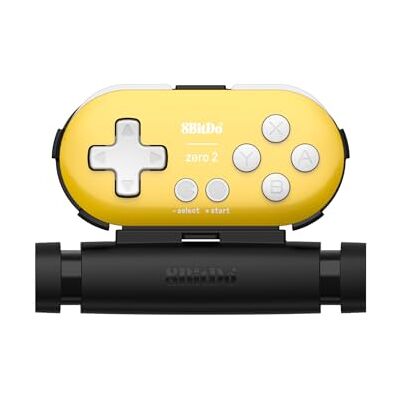 8Bitdo Zero 2 Mini manette de jeu Bluetooth avec clip mobile pour Switch, Windows, Android (édition jaune) - Publicité 8Bitdo Zero 2 Mini manette de jeu Bluetooth avec clip mobile pour Switch, Windows, Android (édition jaune) - Publicité