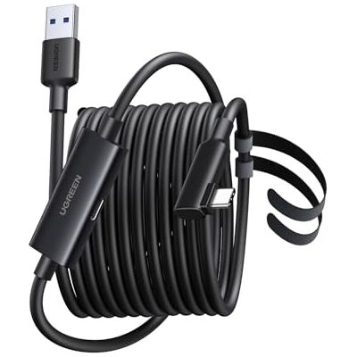 UGREEN Câble Link 5M USB 3.0 5 Gbps Transfert de Données à Haute Vitesse Type C, Câble VR, Compatible avec Meta Quest 3s 3 2 1 Pro PICO 4 Pro Ultra HTC XR Elite pour Casque VR et PC de Jeu - Publicité UGREEN Câble Link 5M USB 3.0 5 Gbps Transfert de Données à Haute Vitesse Type C, Câble VR, Compatible avec Meta Quest 3s 3 2 1 Pro PICO 4 Pro Ultra HTC XR Elite pour Casque VR et PC de Jeu - Publicité