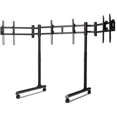 Next Level Racing Round Tube Freestanding Triple Monitor Stand (NLR-R011) - Publicité Next Level Racing Round Tube Freestanding Triple Monitor Stand (NLR-R011) - Publicité