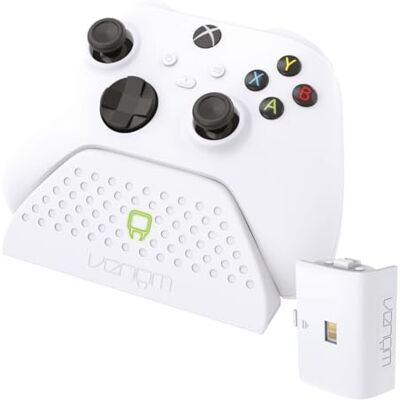 Venom Charging Dock with Rechargeable Battery Pack White (Xbox Series X & S/Xbox One) - Publicité Venom Charging Dock with Rechargeable Battery Pack White (Xbox Series X & S/Xbox One) - Publicité