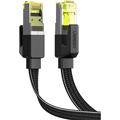 UGREEN Cat 7 Plat Câble Ethernet RJ45 Nylon Tressé 10Gbps 600MHz 8P8C (15M) Compatible avec TV Box Xbox Routeur Modem PC Consoles de Jeux - Publicité UGREEN Cat 7 Plat Câble Ethernet RJ45 Nylon Tressé 10Gbps 600MHz 8P8C (15M) Compatible avec TV Box Xbox Routeur Modem PC Consoles de Jeux - Publicité