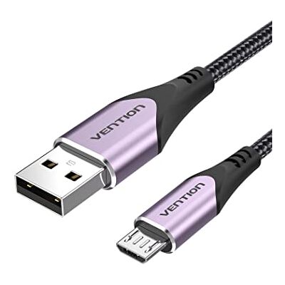 VENTION Câble micro USB de 1 m – Câble de charge pour tablette Kindle Fire en nylon tressé pour tablette Samsung Galaxy S6 S7 S5 J7 J5 J3 – Câble de charge pour manette PS4 Xbox - Publicité VENTION Câble micro USB de 1 m – Câble de charge pour tablette Kindle Fire en nylon tressé pour tablette Samsung Galaxy S6 S7 S5 J7 J5 J3 – Câble de charge pour manette PS4 Xbox - Publicité