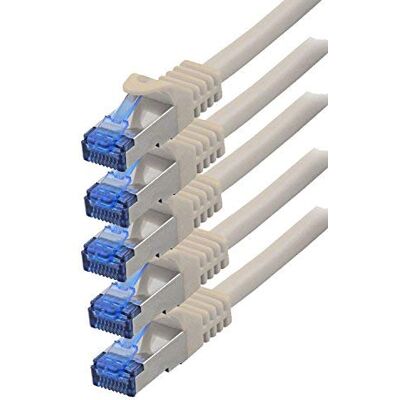 BIGtec Câble Ethernet 2m 5 pièces RJ45 Super Speed CAT 7 LAN Réseau Internet Compatible CAT7 Gris Compatible Playstation xBox PS5 PS4 Routeur Switch Modem Décodeur TV Box Console de Jeux PC - Publicité BIGtec Câble Ethernet 2m 5 pièces RJ45 Super Speed CAT 7 LAN Réseau Internet Compatible CAT7 Gris Compatible Playstation xBox PS5 PS4 Routeur Switch Modem Décodeur TV Box Console de Jeux PC - Publicité