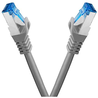 BIGtec Câble Ethernet 0,5m 2 pièces RJ45 Super Speed CAT 7 LAN Réseau Internet Compatible CAT7 Gris Compatible Playstation xBox PS5 PS4 Routeur Switch Modem Décodeur TV Box Console de Jeux PC - Publicité BIGtec Câble Ethernet 0,5m 2 pièces RJ45 Super Speed CAT 7 LAN Réseau Internet Compatible CAT7 Gris Compatible Playstation xBox PS5 PS4 Routeur Switch Modem Décodeur TV Box Console de Jeux PC - Publicité