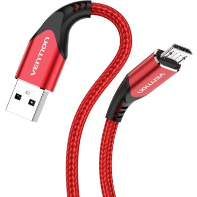 VENTION Câble micro USB de 2 m – Câble de charge pour tablette Kindle Fire en nylon tressé pour tablette Samsung Galaxy S6 S7 S5 J7 J5 J3 – Câble de charge pour manette PS4 Xbox - Publicité VENTION Câble micro USB de 2 m – Câble de charge pour tablette Kindle Fire en nylon tressé pour tablette Samsung Galaxy S6 S7 S5 J7 J5 J3 – Câble de charge pour manette PS4 Xbox - Publicité