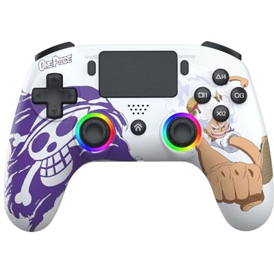 Subsonic Manette sans Fil PS5 One Piece Luffy Gear 5 Blanche Palettes Programmables, LED Programmables, Fonction Vibration, Pavé Tactile, Compatible Playstation 5 et PC - Publicité Subsonic Manette sans Fil PS5 One Piece Luffy Gear 5 Blanche Palettes Programmables, LED Programmables, Fonction Vibration, Pavé Tactile, Compatible Playstation 5 et PC - Publicité