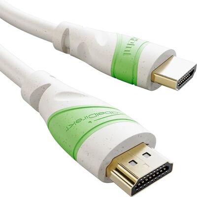 KabelDirekt – Câble HDMI 4K – 2m – matériau Bio, gris/vert – pour PS5 HDMI 4K durable avec gaine Bio – High Speed avec Ethernet, 4K@60Hz – pour PC, PS5, Xbox & Switch - Publicité KabelDirekt – Câble HDMI 4K – 2m – matériau Bio, gris/vert – pour PS5 HDMI 4K durable avec gaine Bio – High Speed avec Ethernet, 4K@60Hz – pour PC, PS5, Xbox & Switch - Publicité
