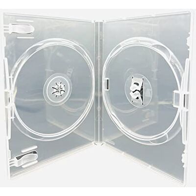 Dragon Lot de 5 boîtiers transparents doubles pour disques DVD (tranche de 14 mm) avec manchon extérieur pour incrustation d'œuvres d'art – Peut contenir 2 disques – Boîtiers de rangement de remplacement de - Publicité Dragon Lot de 5 boîtiers transparents doubles pour disques DVD (tranche de 14 mm) avec manchon extérieur pour incrustation d'œuvres d'art – Peut contenir 2 disques – Boîtiers de rangement de remplacement de - Publicité