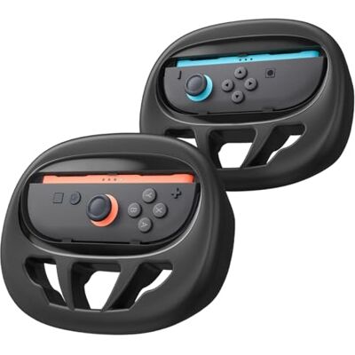 Spigen Lot de 2 Poignée de Volant, Racing Wheel Joy Con Compatible avec Nintendo Switch 2 Joy-Con (2025) Noir - Publicité Spigen Lot de 2 Poignée de Volant, Racing Wheel Joy Con Compatible avec Nintendo Switch 2 Joy-Con (2025) Noir - Publicité
