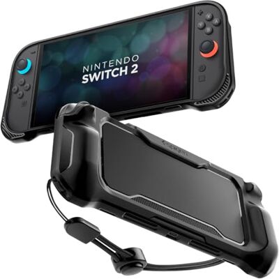 Spigen Rugged Armor Coque Compatible avec Nintendo Switch 2 2025 Étui avec dragonne Switch 2 Accessoires Noir Mat - Publicité Spigen Rugged Armor Coque Compatible avec Nintendo Switch 2 2025 Étui avec dragonne Switch 2 Accessoires Noir Mat - Publicité