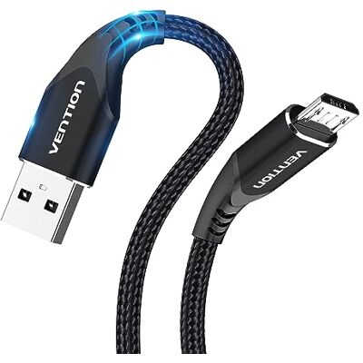 VENTION Câble micro USB de 1 m – Câble de charge pour tablette Kindle Fire en nylon tressé pour tablette Samsung Galaxy S6 S7 S5 J7 J5 J3 – Câble de charge pour manette PS4 Xbox - Publicité VENTION Câble micro USB de 1 m – Câble de charge pour tablette Kindle Fire en nylon tressé pour tablette Samsung Galaxy S6 S7 S5 J7 J5 J3 – Câble de charge pour manette PS4 Xbox - Publicité