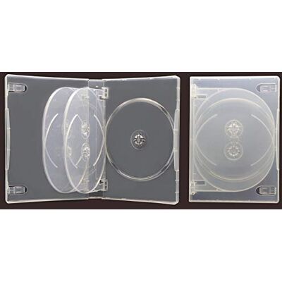 Dragon Lot de 5 boîtiers transparents pour 5 DVD – Peut contenir 5 CD, DVD ou disques Blu-ray – Tranche de 27 mm avec pochette extérieure et clips de livret – Qualité standard de l'industrie - Publicité Dragon Lot de 5 boîtiers transparents pour 5 DVD – Peut contenir 5 CD, DVD ou disques Blu-ray – Tranche de 27 mm avec pochette extérieure et clips de livret – Qualité standard de l'industrie - Publicité