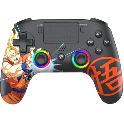 Subsonic Manette sans Fil LED PS4 Dragon Ball Goku Super Sayian – Noire Licence Officielle, Ergonomique, LED Programmables, Fonction Vibration, Palettes Programmables Pour PS4 4 et PC - Publicité Subsonic Manette sans Fil LED PS4 Dragon Ball Goku Super Sayian – Noire Licence Officielle, Ergonomique, LED Programmables, Fonction Vibration, Palettes Programmables Pour PS4 4 et PC - Publicité