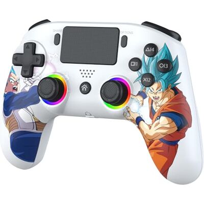 Subsonic Manette sans Fil PS5 Dragon Ball Super Goku vs Vegeta Blanche Lience Officielle, Ergonomique, LED Programmables, Fonction Vibration, Pavé Tactile, Palettes Programmables Pour PS5 et PC - Publicité Subsonic Manette sans Fil PS5 Dragon Ball Super Goku vs Vegeta Blanche Lience Officielle, Ergonomique, LED Programmables, Fonction Vibration, Pavé Tactile, Palettes Programmables Pour PS5 et PC - Publicité
