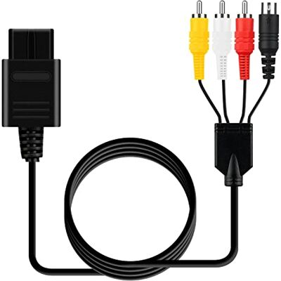 OSTENT Câble Vidéo HD Vidéo Composite S-Vidéo RCA AV Compatible pour Nintendo 64 N64 SNES SFC NGC - Publicité OSTENT Câble Vidéo HD Vidéo Composite S-Vidéo RCA AV Compatible pour Nintendo 64 N64 SNES SFC NGC - Publicité