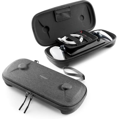 Spigen Klasden Pochette Compatible avec PlayStation Portal Remote Player Pouch Deux Options de Transport et dragonne Gris Anthracite - Publicité Spigen Klasden Pochette Compatible avec PlayStation Portal Remote Player Pouch Deux Options de Transport et dragonne Gris Anthracite - Publicité
