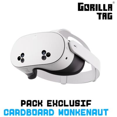 Garmin Meta Quest 3S 256 Go Casque VR — 33% de mémoire en Plus — 2 x Plus de Performance Graphique — Réalité virtuelle sans Fil — Pack Gorilla Tag Cardboard Monkenaut — Exclusivité Amazon - Publicité Garmin Meta Quest 3S 256 Go Casque VR — 33% de mémoire en Plus — 2 x Plus de Performance Graphique — Réalité virtuelle sans Fil — Pack Gorilla Tag Cardboard Monkenaut — Exclusivité Amazon - Publicité