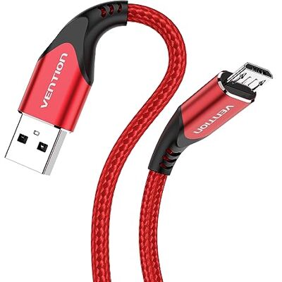 VENTION Câble micro USB de 1 m – Câble de charge pour tablette Kindle Fire en nylon tressé pour tablette Samsung Galaxy S6 S7 S5 J7 J5 J3 – Câble de charge pour manette PS4 Xbox - Publicité VENTION Câble micro USB de 1 m – Câble de charge pour tablette Kindle Fire en nylon tressé pour tablette Samsung Galaxy S6 S7 S5 J7 J5 J3 – Câble de charge pour manette PS4 Xbox - Publicité