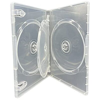 Dragon Lot de 5 boîtiers transparents pour 3 disques CD/DVD/Blu-ray Tranche de 14 mm avec manchon extérieur pour incrustation d'œuvres d'art - Publicité Dragon Lot de 5 boîtiers transparents pour 3 disques CD/DVD/Blu-ray Tranche de 14 mm avec manchon extérieur pour incrustation d'œuvres d'art - Publicité