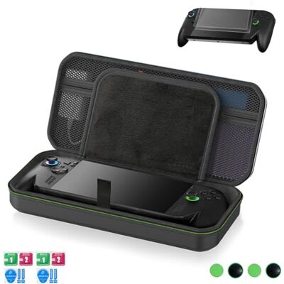 Étui rigide premium pour ASUS ROG Xbox Ally X / ROG Xbox Ally Housse de transport avec double fermeture éclair, 2 capuchons de joystick et lingettes nettoyantes, 2 paires de protections d'écran (PU) - Publicité Étui rigide premium pour ASUS ROG Xbox Ally X / ROG Xbox Ally Housse de transport avec double fermeture éclair, 2 capuchons de joystick et lingettes nettoyantes, 2 paires de protections d'écran (PU) - Publicité