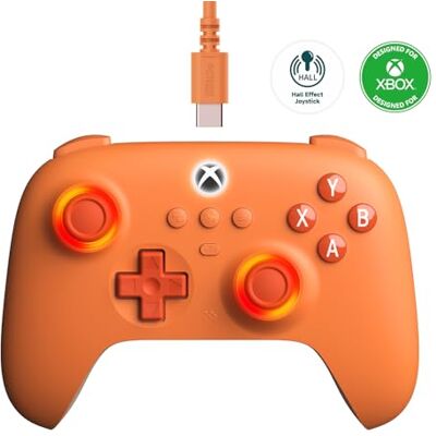 8Bitdo Ultimate C Wired Controller for Xbox, RGB Lighting Fire Ring and Hall Effect Joysticks, Compatible with Xbox Series X S, Xbox One, Windows 10/11 Officially Licensed (Orange) - Publicité 8Bitdo Ultimate C Wired Controller for Xbox, RGB Lighting Fire Ring and Hall Effect Joysticks, Compatible with Xbox Series X S, Xbox One, Windows 10/11 Officially Licensed (Orange) - Publicité