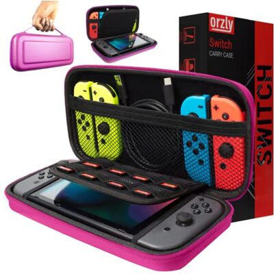 Étui de transport Orzly compatible avec le commutateur Nintendo et la nouvelle console de commutateur OLED -rose Étui de transport de voyage protecteur et portable avec poches pour accessoires et jeux - Publicité Étui de transport Orzly compatible avec le commutateur Nintendo et la nouvelle console de commutateur OLED -rose Étui de transport de voyage protecteur et portable avec poches pour accessoires et jeux - Publicité