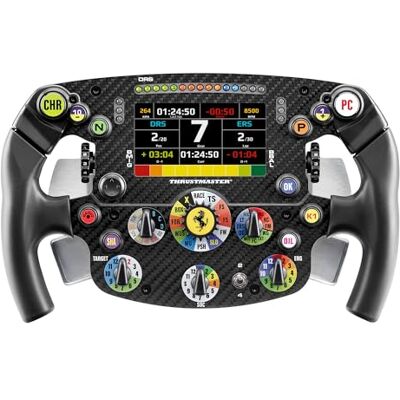 Thrustmaster Formula Wheel Ferrari SF-25 PS5, XBOX, PC Réplique SF-25 licence Ferrari, LCD 4,3 po, 21 LED, 25 boutons, 7 encodeurs, façade carbone, palettes T-Chrono - Publicité Thrustmaster Formula Wheel Ferrari SF-25 PS5, XBOX, PC Réplique SF-25 licence Ferrari, LCD 4,3 po, 21 LED, 25 boutons, 7 encodeurs, façade carbone, palettes T-Chrono - Publicité