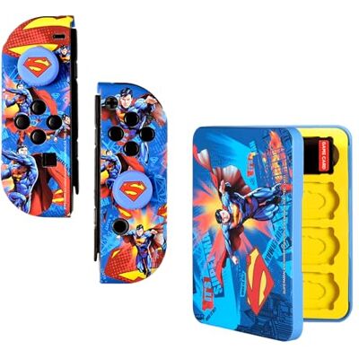 FRTEC Kit d'accessoires DC sous licence officielle, étui rigide + poignées compatibles avec Nintendo Switch et Switch OLED (SUPERMAN) - Publicité FRTEC Kit d'accessoires DC sous licence officielle, étui rigide + poignées compatibles avec Nintendo Switch et Switch OLED (SUPERMAN) - Publicité
