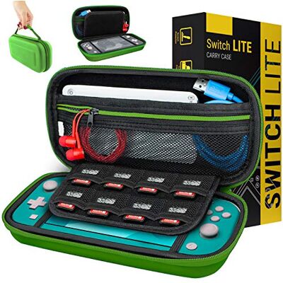 Orzly Etui pour Nintendo Switch Lite, Deluxe Housse Rigide de Rangement Zippée en Matériau Durable Anti-Choc pour la Console Nintendo Switch Lite (2019) et Ses Accessoires Vert - Publicité Orzly Etui pour Nintendo Switch Lite, Deluxe Housse Rigide de Rangement Zippée en Matériau Durable Anti-Choc pour la Console Nintendo Switch Lite (2019) et Ses Accessoires Vert - Publicité